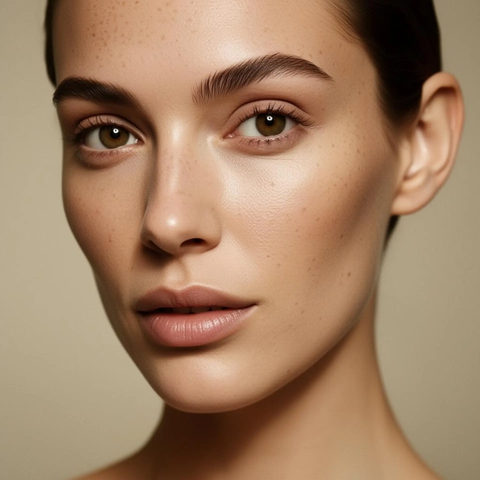 Defined jawline and cheekbone contour — buccal massage result