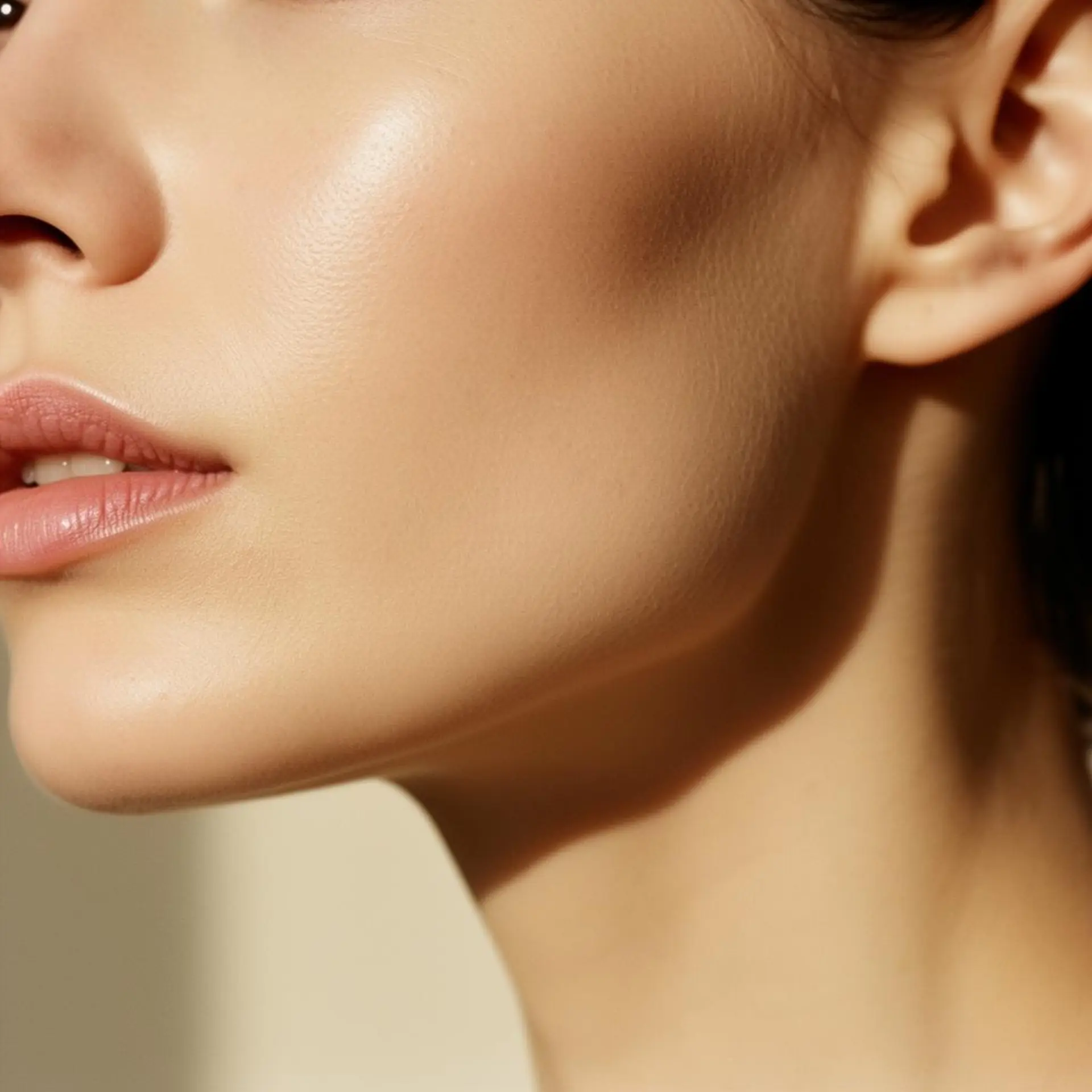 Defined jawline contour after buccal massage session in NYC